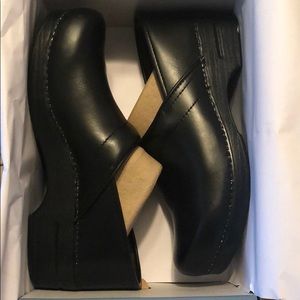 Black leather dansko shoes